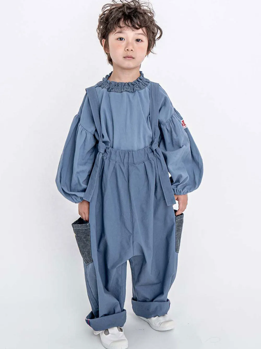 2-Way Blue Overalls Pants