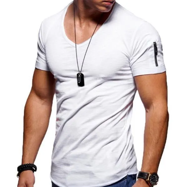 Men's solid color T-shirt