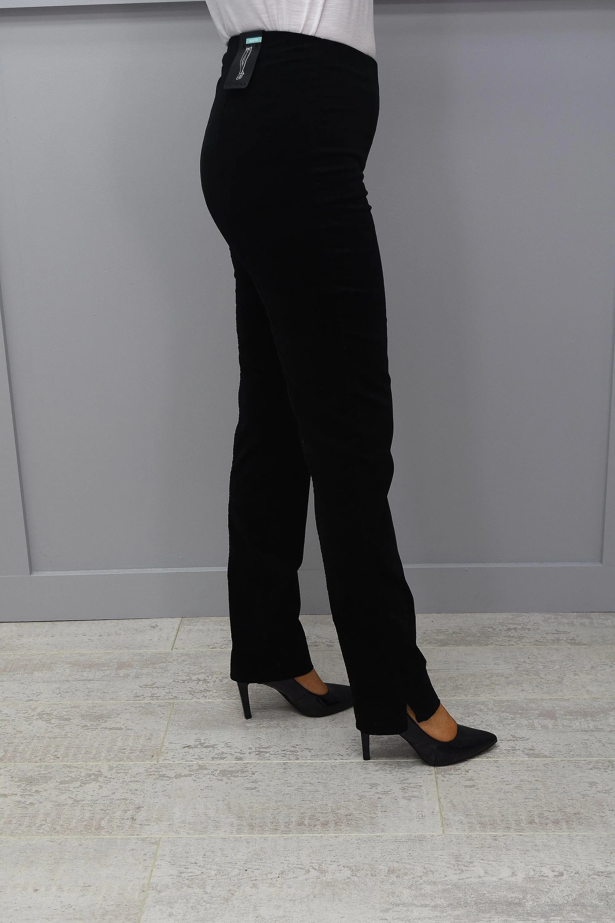 Robell Marie Black Velvet Trouser - 51414 54362 90
