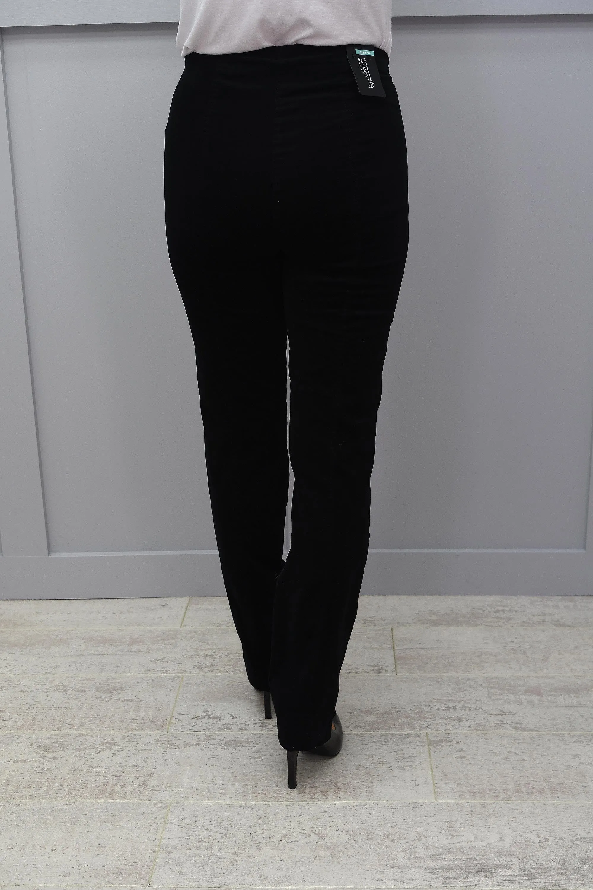 Robell Marie Black Velvet Trouser - 51414 54362 90