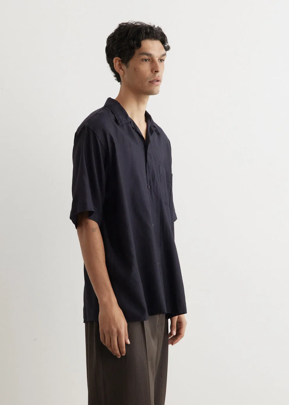 Short Sleeve Open Collar Shirt