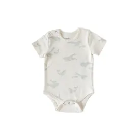Short Sleeve Shoulder Snap One-Piece