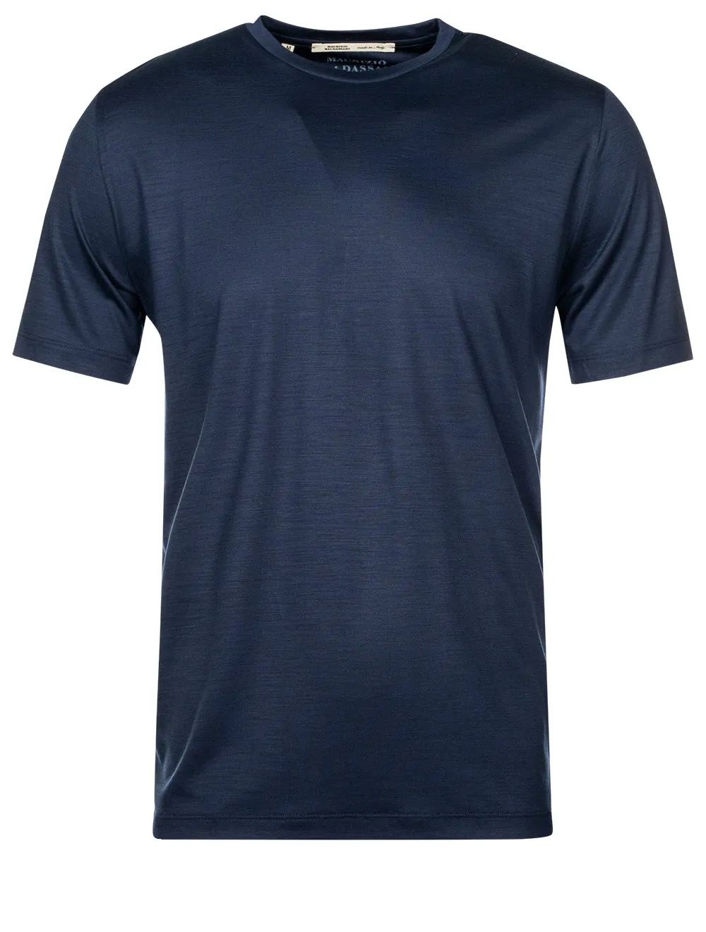 Short Sleeve Wool T-shirt Navy