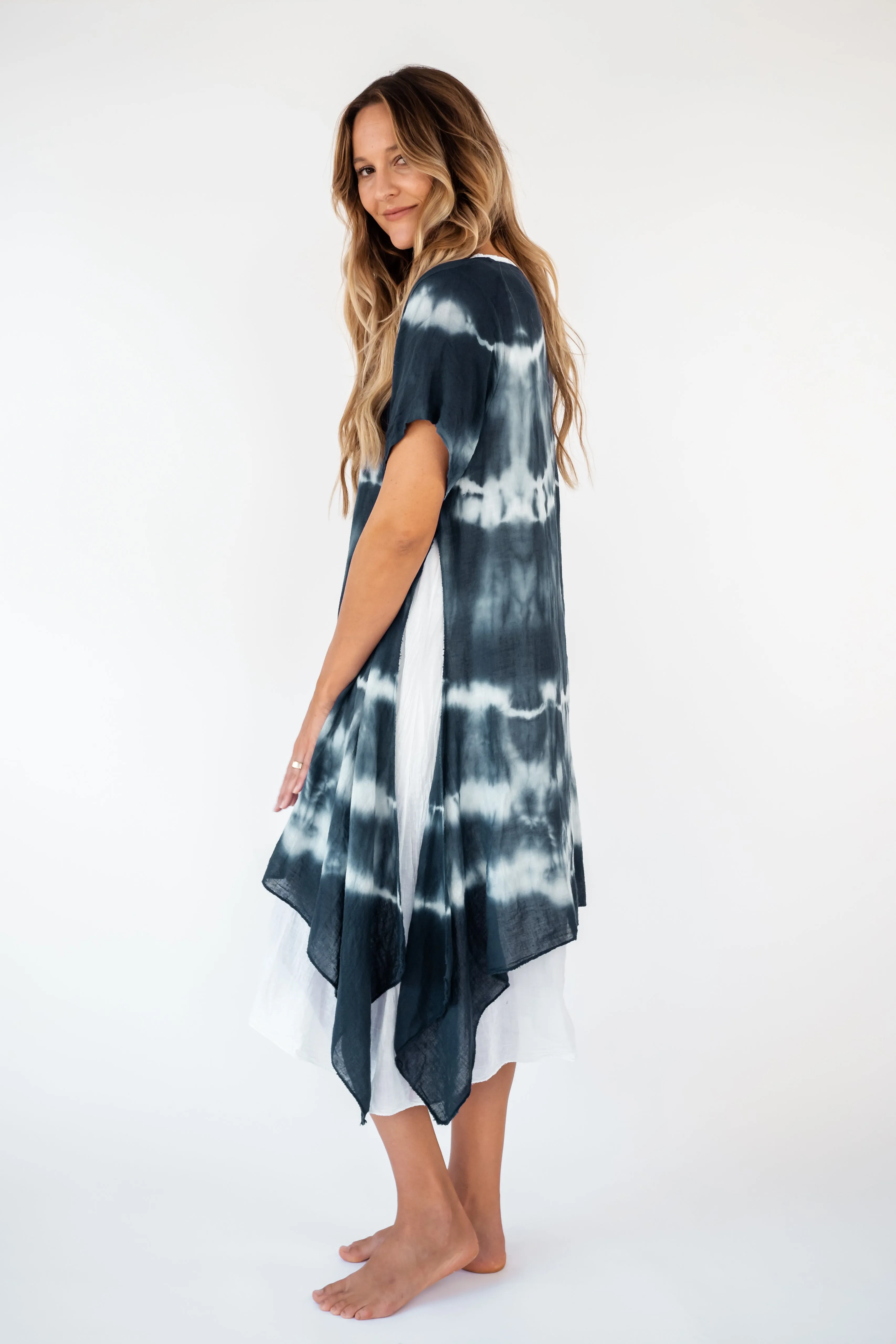 the Kealani Linen/cotton layered Dress